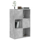 Bewerk hout open kubussen boekenkast voor kantoor en kinderkamer - Betongrijs / 1 - Boekenkasten