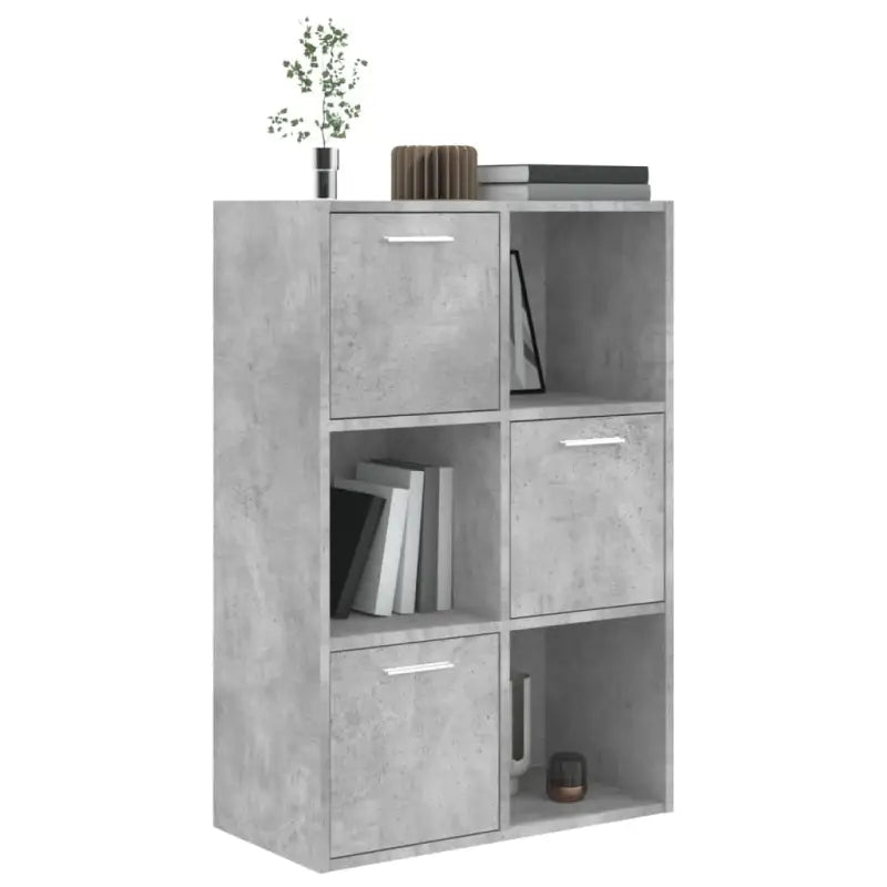 Bewerk hout open kubussen boekenkast voor kantoor en kinderkamer - Betongrijs / 1 - Boekenkasten