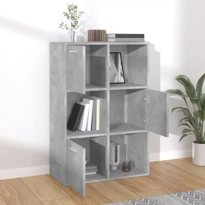 Bewerk hout open kubussen boekenkast voor kantoor en kinderkamer - Betongrijs / 1 - Boekenkasten