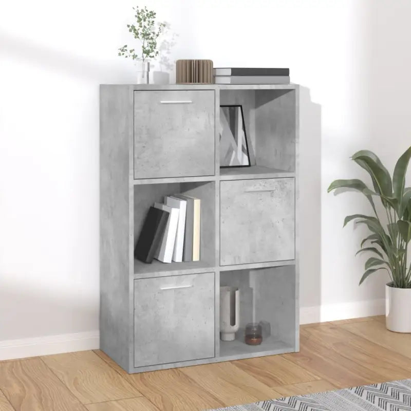 Bewerk hout open kubussen boekenkast voor kantoor en kinderkamer - Betongrijs / 1 - Boekenkasten