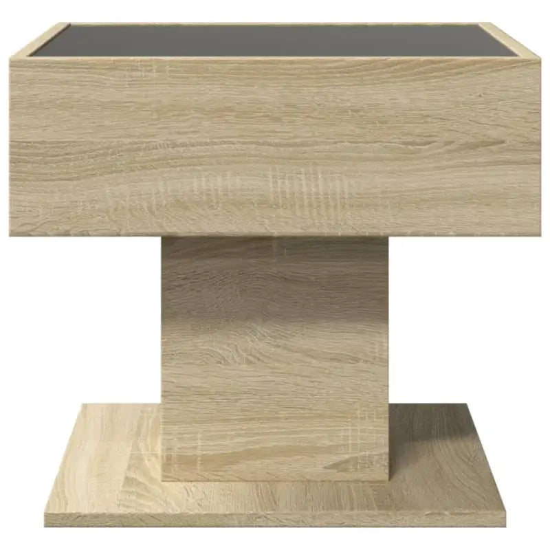Bewerk hout salontafel met LED-Infinity Spiegel voor elke ruimte - Salontafels