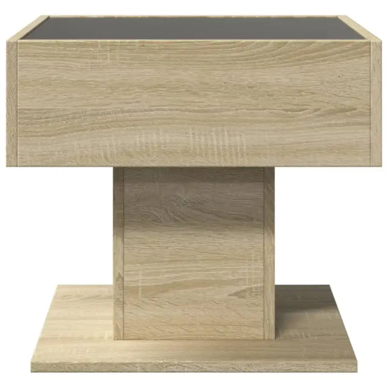 Bewerk hout salontafel met LED-Infinity Spiegel voor elke ruimte - Salontafels