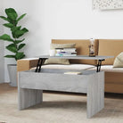 Bewerk hout salontafel met lift-top voor comfort en veelzijdigheid - Grijs sonoma / 80 x 50 x 41.5 cm / 1 - Salontafels