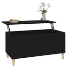 Bewerk hout salontafel met opklapbaar blad voor moderne woonkamers - Salontafels