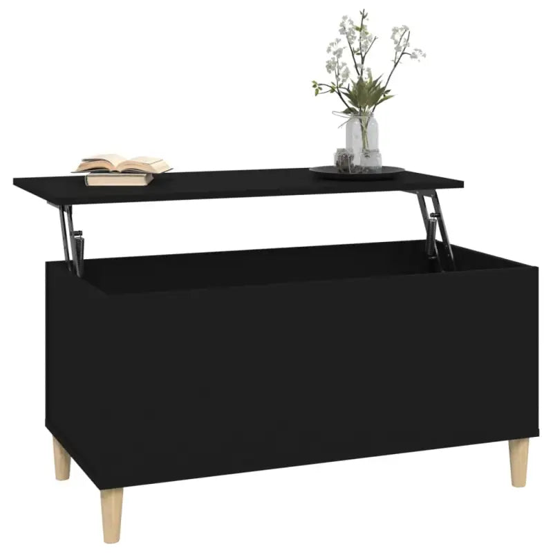 Bewerk hout salontafel met opklapbaar blad voor moderne woonkamers - Salontafels