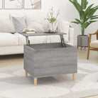Bewerk hout salontafel met opklapbaar blad voor moderne woonkamers - Grijs sonoma / 1 / 60 cm - Salontafels