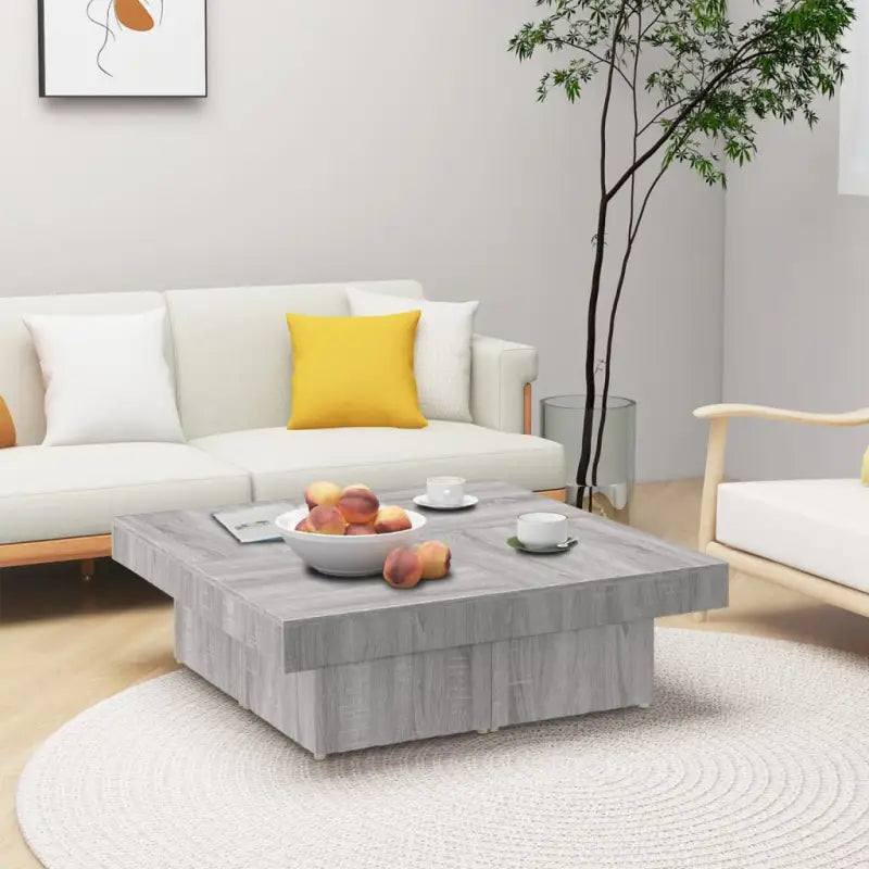 Bewerk hout salontafel voor duurzame en stabiele woonkamer uitstraling - Grijs sonoma / 1 - Salontafels