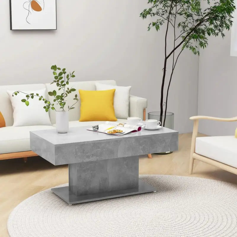 Bewerk hout salontafel voor een tijdloze woonkamersetting - Betongrijs / 1 - Salontafels