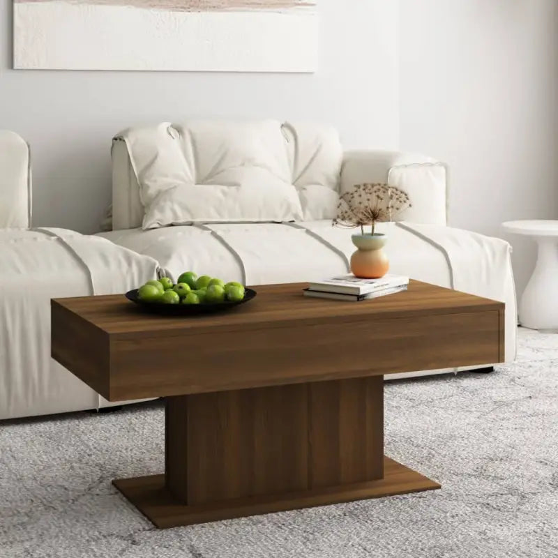 Bewerk hout salontafel voor een tijdloze woonkamersetting - bruin eikenkleur / 1 - Salontafels