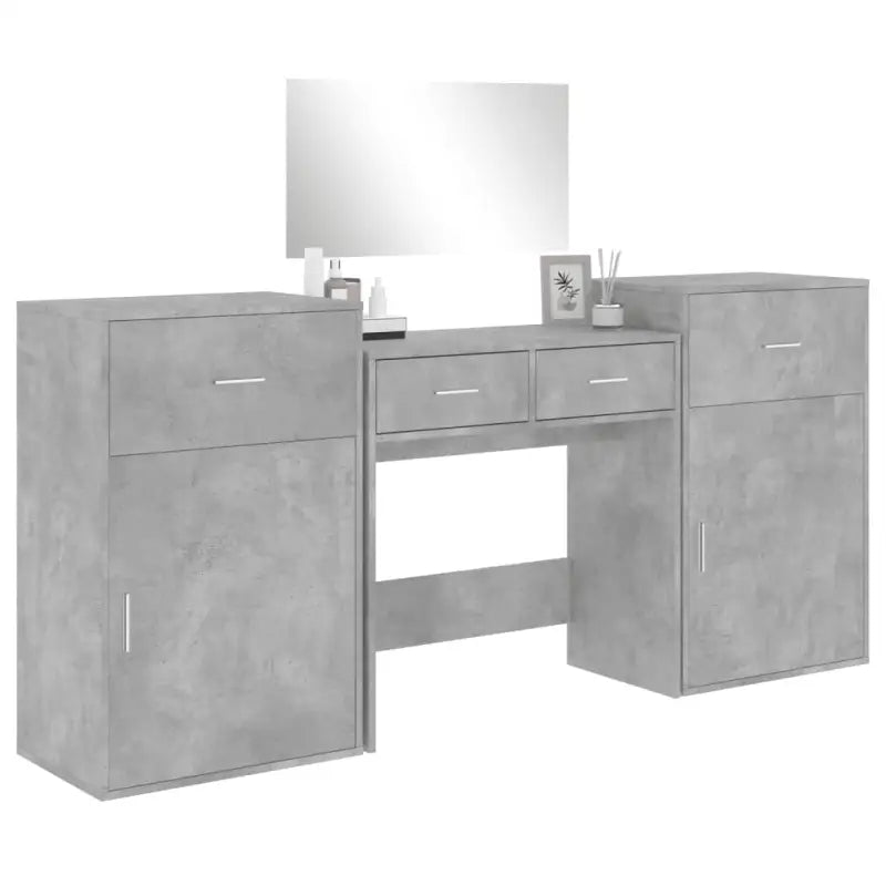 Bewerk hout stijlvolle slaapkamermeubelsets met make-uptafel binnen handbereik - Slaapkamermeubelsets