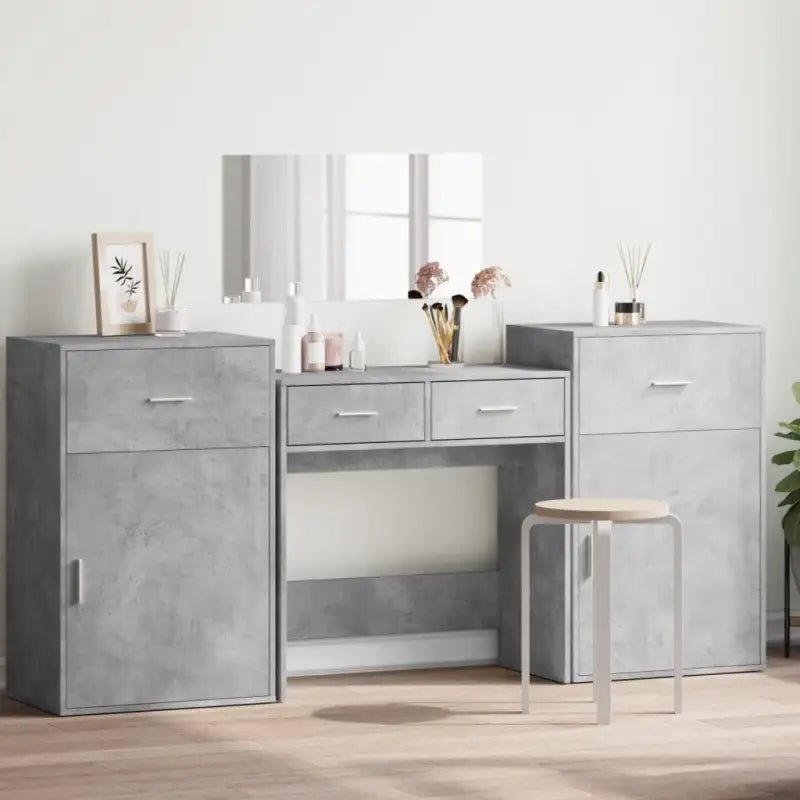 Bewerk hout stijlvolle slaapkamermeubelsets met make-uptafel binnen handbereik - Slaapkamermeubelsets