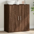 Bewerk hout televisiekast met strak ontwerp voor een moderne woonkamer - bruin eikenkleur / 1 - Dressoirs & buffetkasten