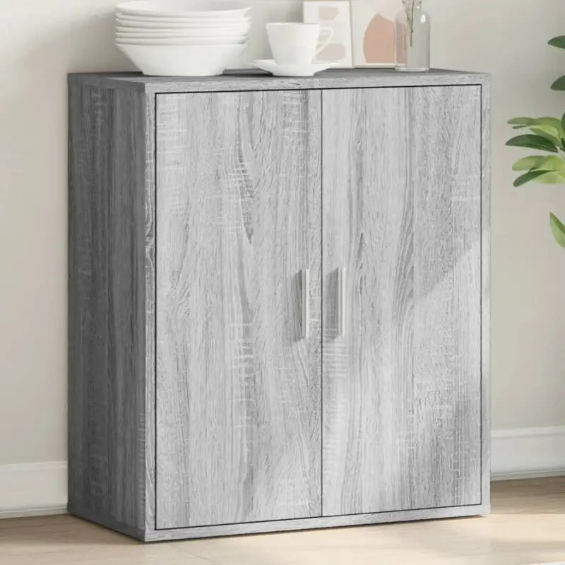 Bewerk hout televisiekast met strak ontwerp voor een moderne woonkamer - Grijs sonoma / 1 - Dressoirs & buffetkasten
