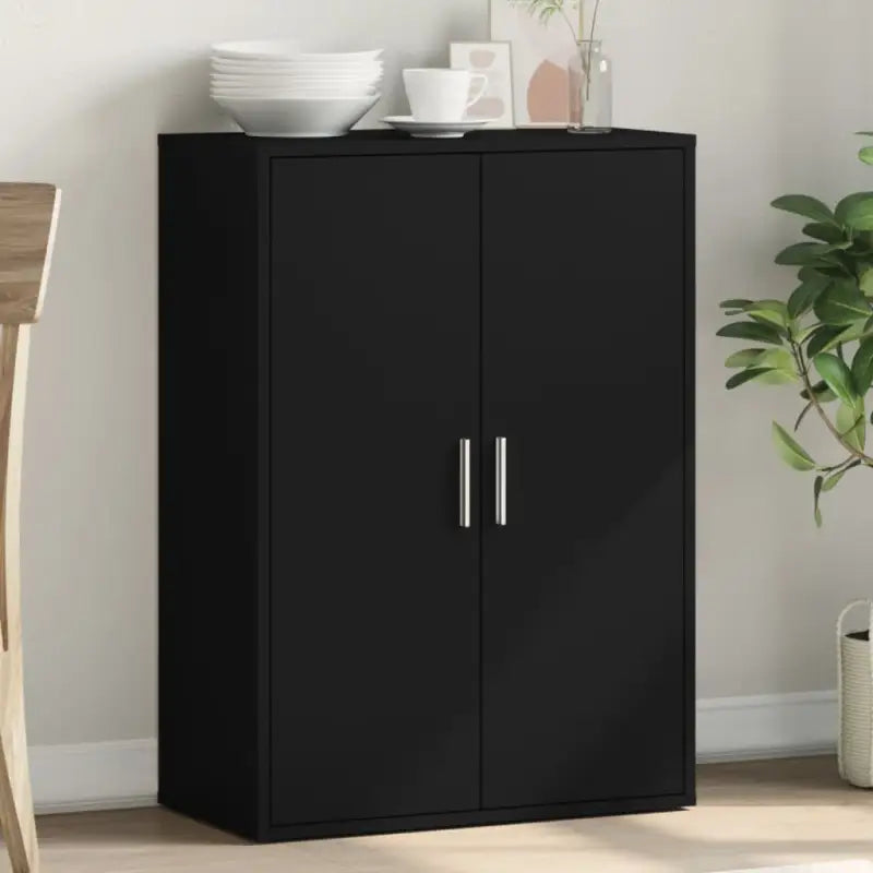 Bewerk hout televisiekast met trendy en duurzame design - Zwart / 1 - Dressoirs & buffetkasten
