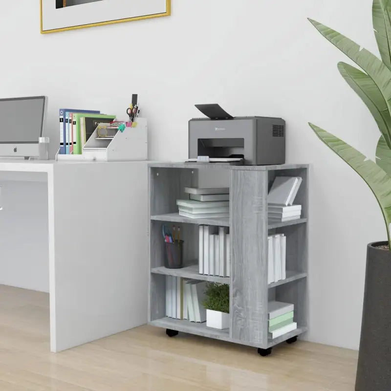 Bewerk hout Verrijdbare Opbergkast voor een moderne uitstraling - Grijs sonoma / 1 - Opbergkasten & lockerkasten