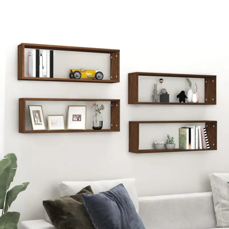 Bewerk hout wandplanken voor een stijlvolle en gemakkelijk schoon interieur - bruin eikenkleur / 4 / 1 - Wandplanken