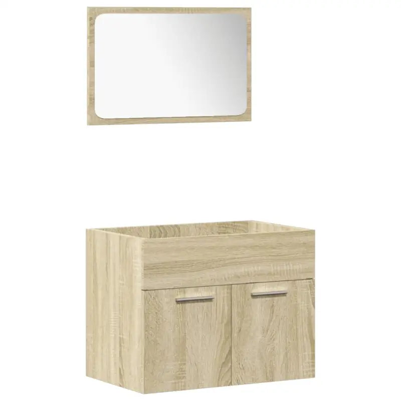 Bewerkt hout badkamermeubelset met ideale afmetingen voor jouw badkamer - Badkamermeubelsets