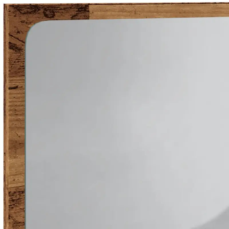 Bewerkt hout badkamerspiegel met strak ontwerp en funktionaliteit - Badkamerkaptafels