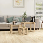 Bewerkt hout bijzettafels voor kleine ruimtes en moderne woonstijl - Sonoma eiken / 3 - Bijzettafels