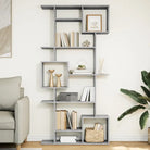 Bewerkt Hout Boekenkast Kamerscherm voor Stijlvolle Opbergruimte - Betongrijs / 1 / 188 cm - Boekenkasten