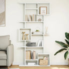 Bewerkt Hout Boekenkast Kamerscherm voor Stijlvolle Opbergruimte - Wit / 1 / 188 cm - Boekenkasten