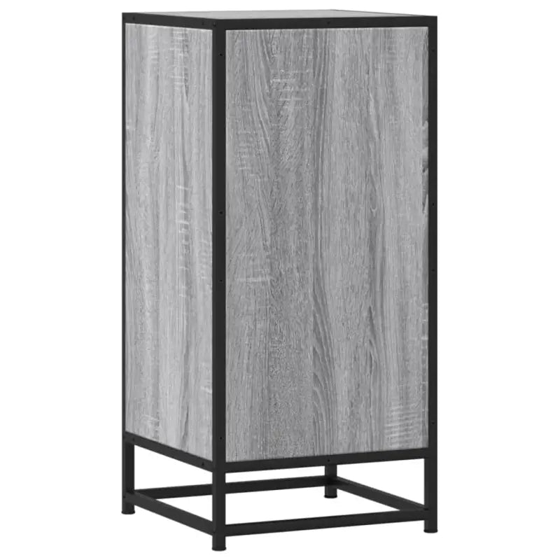 Bewerkt hout dressoir in grijs sonoma met industrieel metalen frame - Dressoirs & buffetkasten