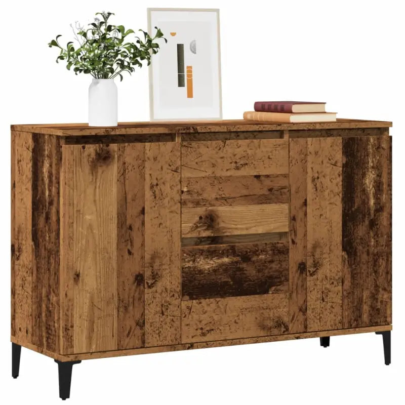 Bewerkt hout dressoir met industriële uitstraling voor de woonkamer - Oud hout / 1 - Dressoirs & buffetkasten