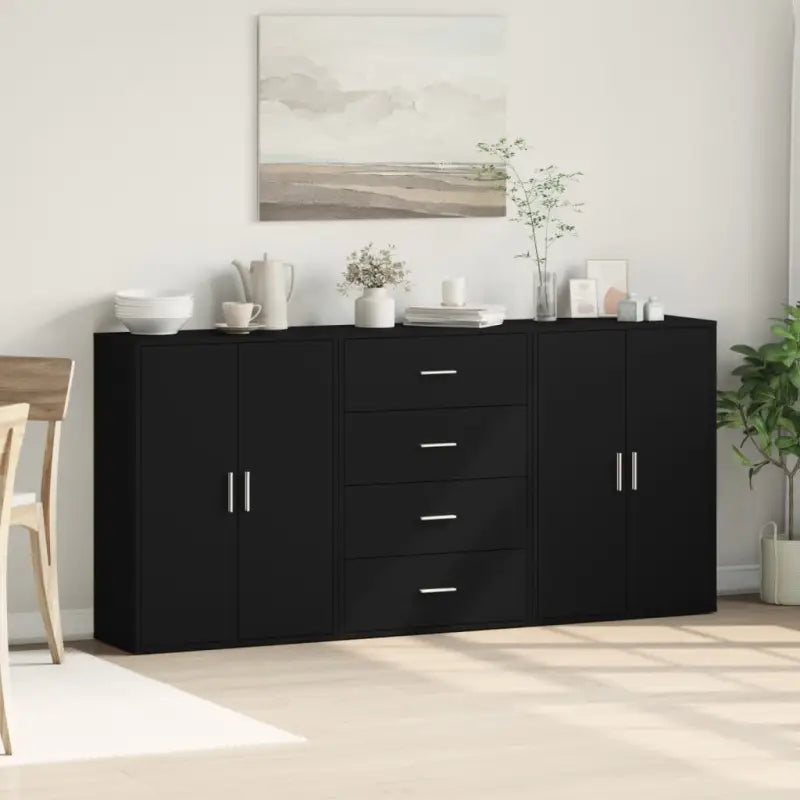 Bewerkt hout dressoir voor een trendy en praktische kamer inrichting - Dressoirs & buffetkasten