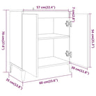 Bewerkt hout grijs Sonoma dressoir met minimalistische charme - Dressoirs & buffetkasten