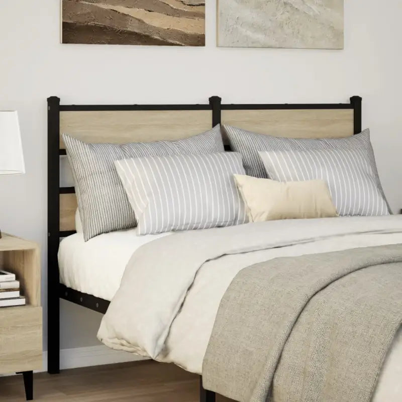 Bewerkt hout hoofdborden en voetborden voor een stijlvolle slaapkamer - Sonoma eiken / 120 cm / 1 - Hoofdborden