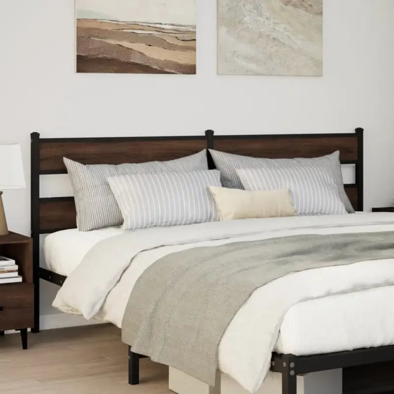 Bewerkt hout hoofdborden en voetborden voor een stijlvolle slaapkamer - bruin eikenkleur / 200 cm / 1 - Hoofdborden