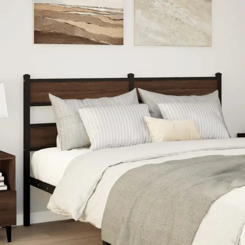 Bewerkt hout hoofdborden en voetborden voor een stijlvolle slaapkamer - bruin eikenkleur / 135 cm / 1 - Hoofdborden