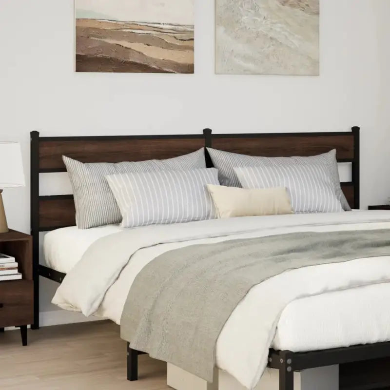 Bewerkt hout hoofdborden en voetborden voor een stijlvolle slaapkamer - bruin eikenkleur / 190 cm / 1 - Hoofdborden