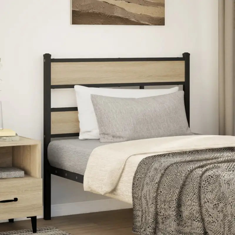 Bewerkt hout hoofdborden en voetborden voor een stijlvolle slaapkamer - Sonoma eiken / 100 cm / 1 - Hoofdborden