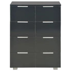 Bewerkt hout ladekast met hoogglans afwerking voor je kamer - Commodes & ladekasten