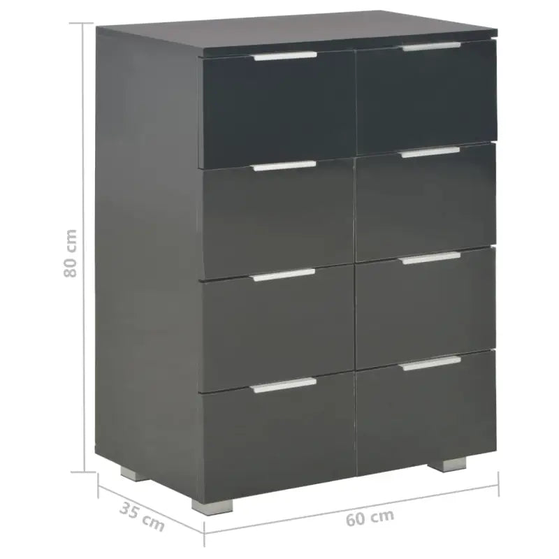 Bewerkt hout ladekast met hoogglans afwerking voor je kamer - Commodes & ladekasten