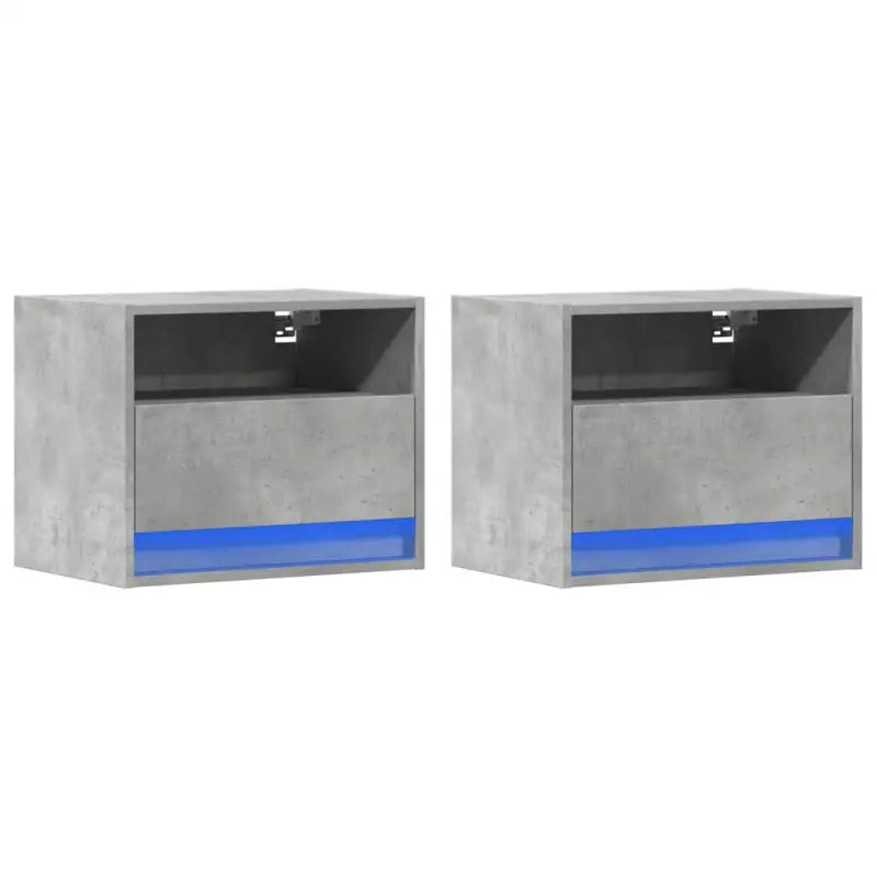 Bewerkt hout muur nachtkastjes met LED-verlichting voor elke slaapkamer - Nachtkastjes