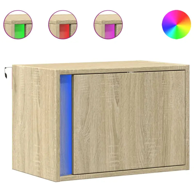 Bewerkt hout nachtkastjes met LED-verlichting voor elke slaapkamer - Nachtkastjes