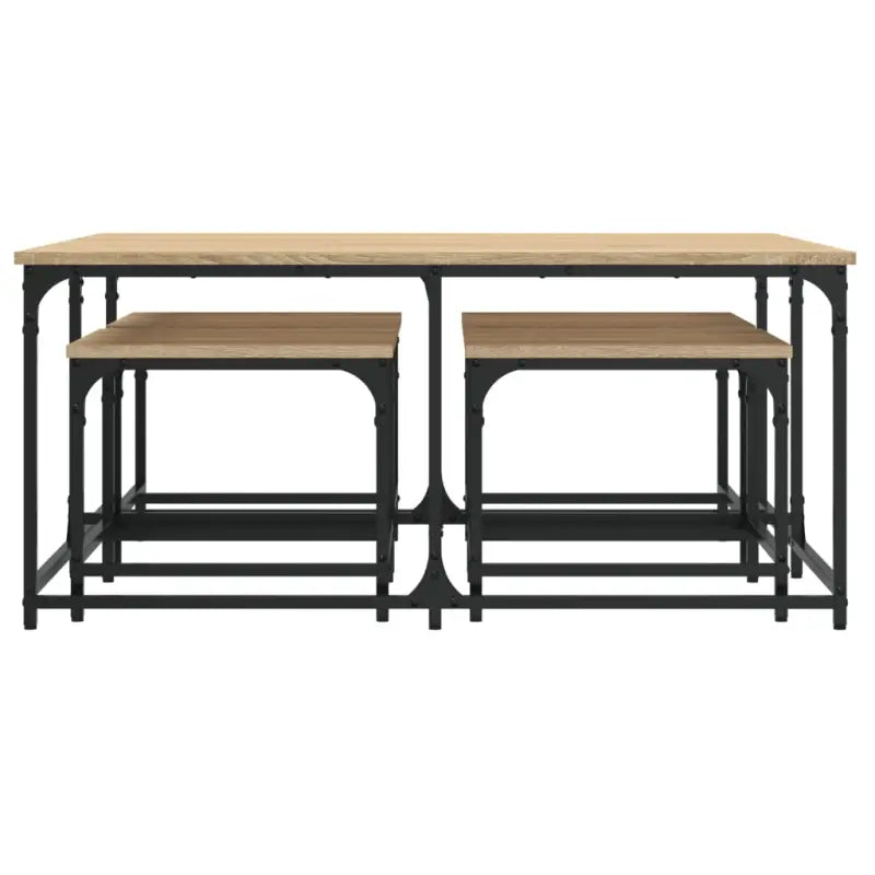 Bewerkt hout salontafels met elkaar passende kleine tafels voor compacte ruimtes - Salontafels