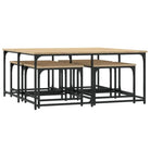 Bewerkt hout salontafels met elkaar passende kleine tafels voor compacte ruimtes - Salontafels