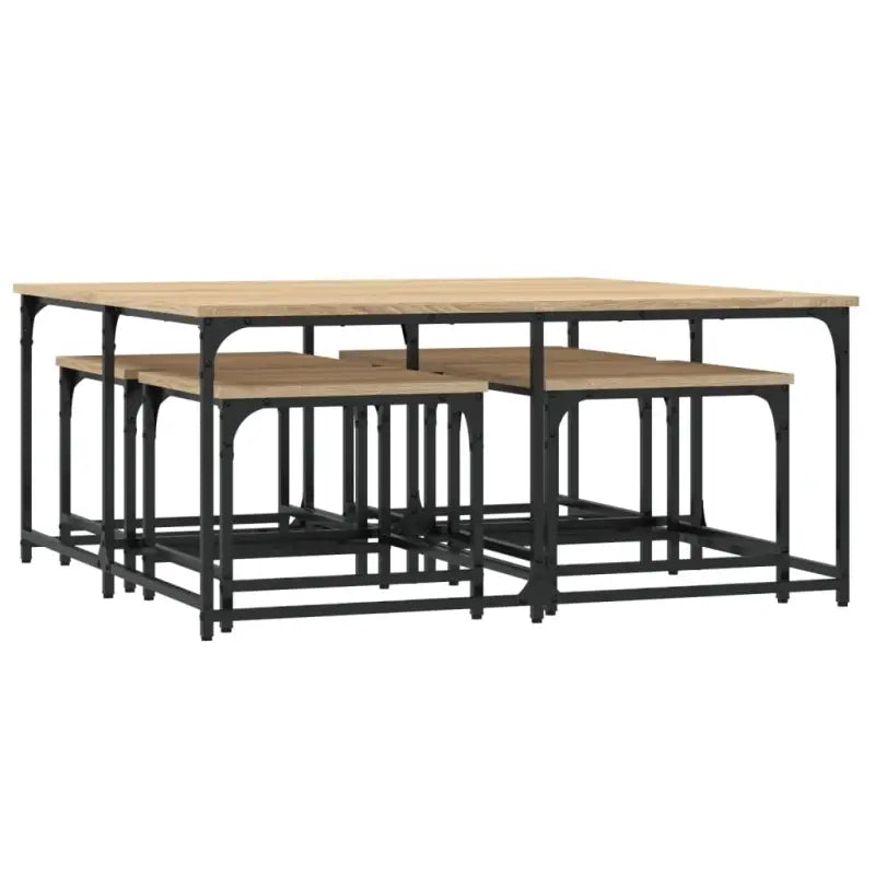 Bewerkt hout salontafels met elkaar passende kleine tafels voor compacte ruimtes - Salontafels