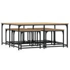 Bewerkt hout salontafels met elkaar passende kleine tafels voor compacte ruimtes - Salontafels