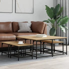 Bewerkt hout salontafels met elkaar passende kleine tafels voor compacte ruimtes - Salontafels