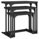 Bewerkt hout salontafelset met metalen frame voor kleine ruimtes - Salontafels