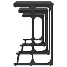 Bewerkt hout salontafelset met metalen frame voor kleine ruimtes - Salontafels