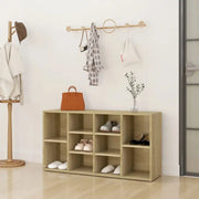 Bewerkt hout schoenenrek en garderobebank met opbergruimte - Sonoma eiken / 1 - Schoenenrekken