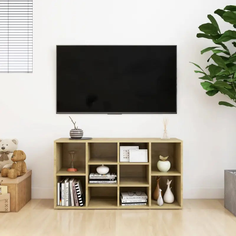 Bewerkt hout schoenenrek en garderobebank met opbergruimte - Sonoma eiken / 1 - Schoenenrekken