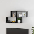 Bewerkt hout wandplank met stevig en stijlvol design voor elke ruimte - Zwart / 1 - Wandplanken