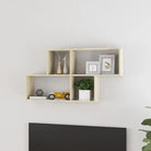 Bewerkt hout wandplank met stevig en stijlvol design voor elke ruimte - Sonoma eiken / 1 - Wandplanken