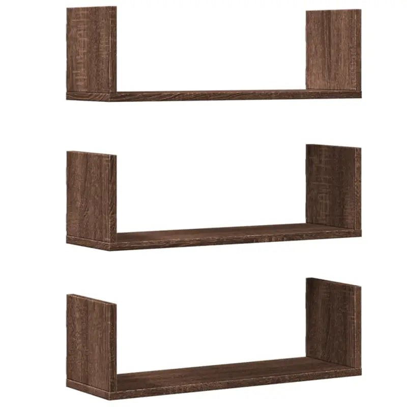 Bewerkt hout zwevende schappen voor stijlvolle en duurzame muurdecoratie - Wandplanken